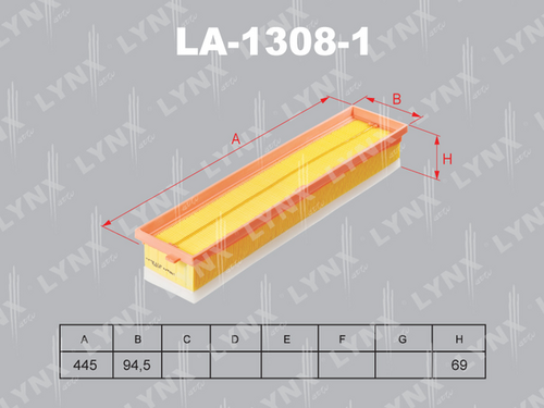 LA-1308-1 LYNXAUTO ФИЛЬТР ВОЗДУШНЫЙ