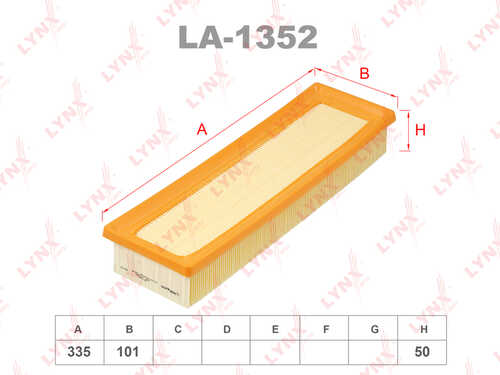 LA-1352 LYNXAUTO Воздушный фильтр