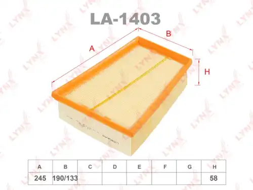 LA-1403 LYNXAUTO Воздушный фильтр