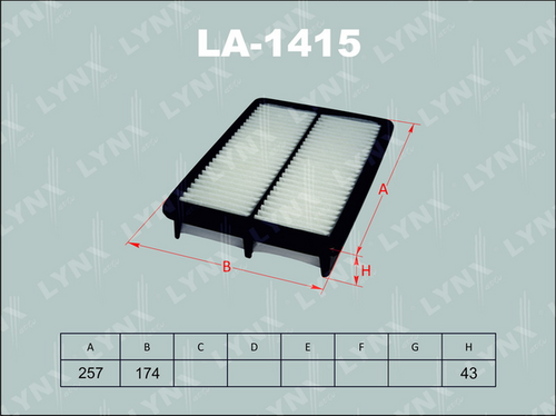 LA-1415 LYNXAUTO Воздушный фильтр