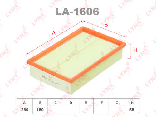 LA-1606 LYNXAUTO Воздушный фильтр