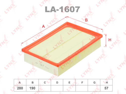 LA-1607 LYNXAUTO Воздушный фильтр