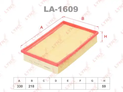 LA-1609 LYNXauto Воздушный фильтр