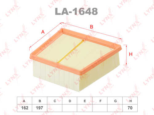Воздушный фильтр LYNXAUTO LA-1648