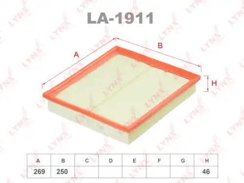 LA-1911 LYNXAUTO Воздушный фильтр