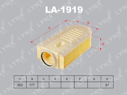 LA-1919 LYNXAUTO Воздушный фильтр