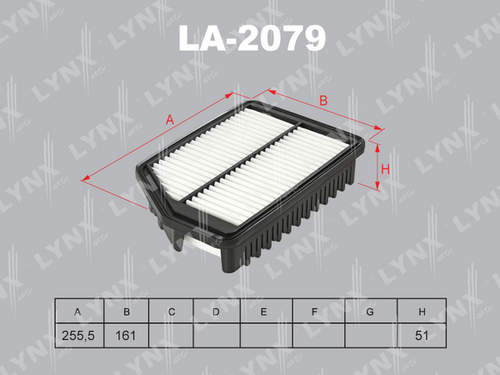 LA-2079 LYNXAUTO Фильтр воздушный