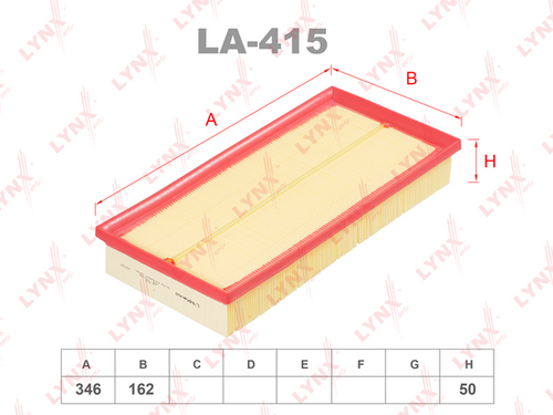 LA-415 LYNXAUTO фильтр воздушный