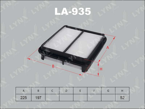Воздушный фильтр LYNXAUTO LA-935