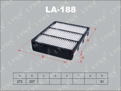 Воздушный фильтр lynxauto LYNXAUTO LA188