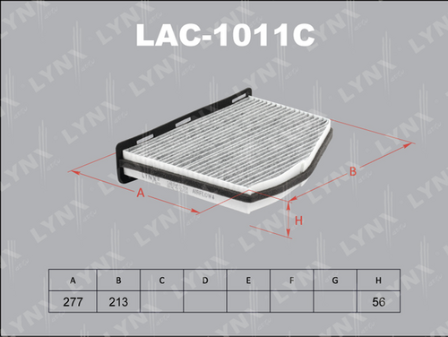 LAC-1011 LYNXAUTO фильтр воздушный салонный