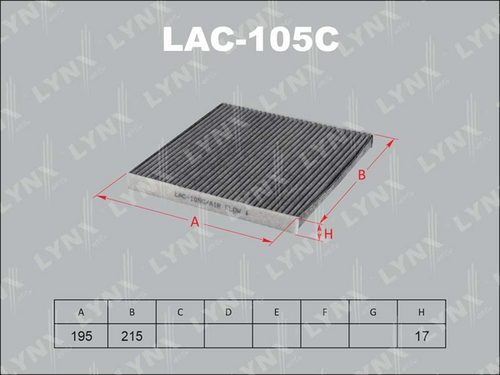 LAC-105 LYNXauto Салонный фильтр