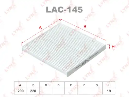 LAC-145 LYNXauto Салонный фильтр