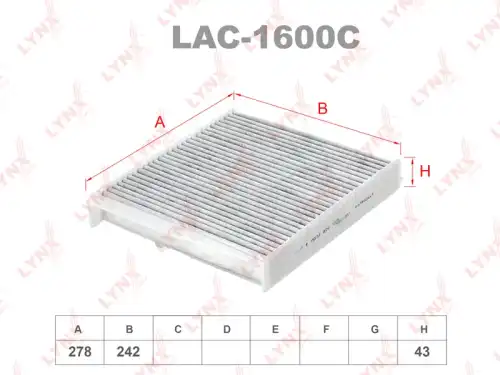 LAC-1600C LYNXauto Салонный фильтр