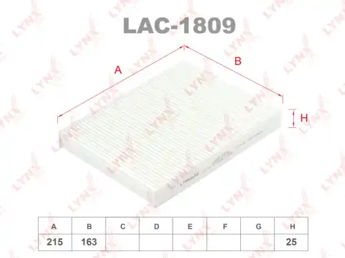 Салонный фильтр LYNXAUTO LAC-1809