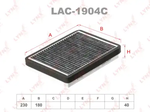 Салонный фильтр LYNXAUTO LAC-1904