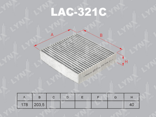 LAC-321C LYNXauto Фильтр салона