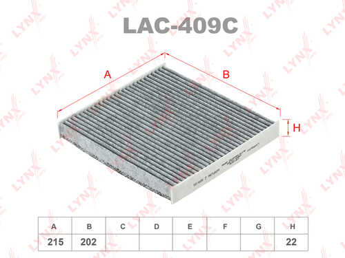 LAC-409C LYNXauto Салонный фильтр