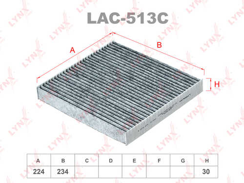 LAC-513 LYNXauto Салонный фильтр