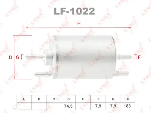 LF-1022 LYNXAUTO Топливный фильтр