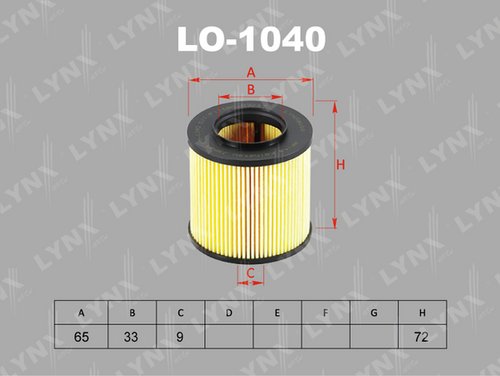 LO-1040 LYNXauto Масляный фильтр