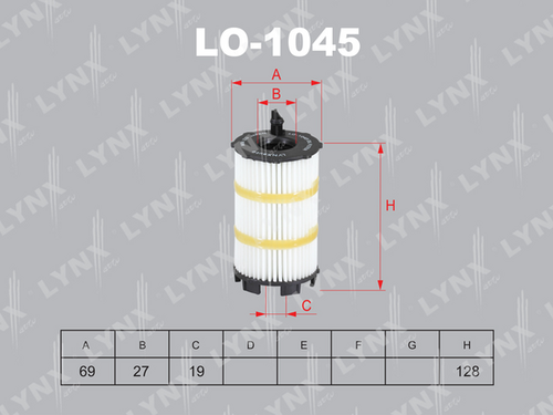 Масляный фильтр LYNXauto LO-1045