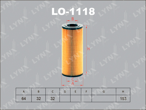 LO-1118 LYNXauto Масляный фильтр