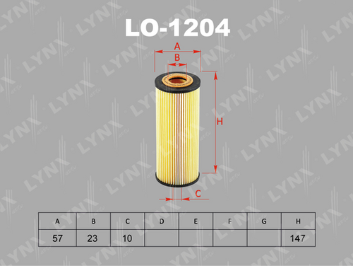 LO-1204 LYNXauto Фильтр масляный