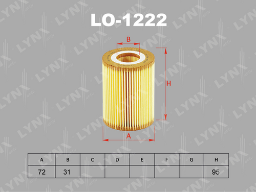 Масляный фильтр LYNXauto LO-1222