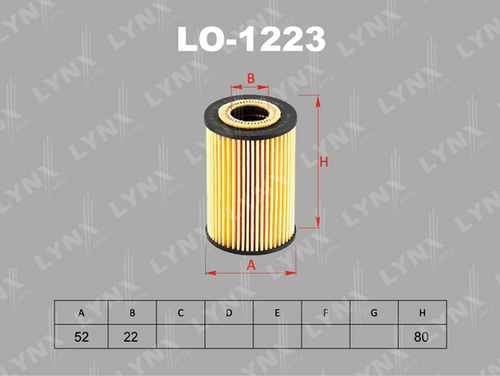 LO-1223 LYNXauto Масляный фильтр