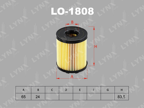 Масляный фильтр LYNXauto LO-1808