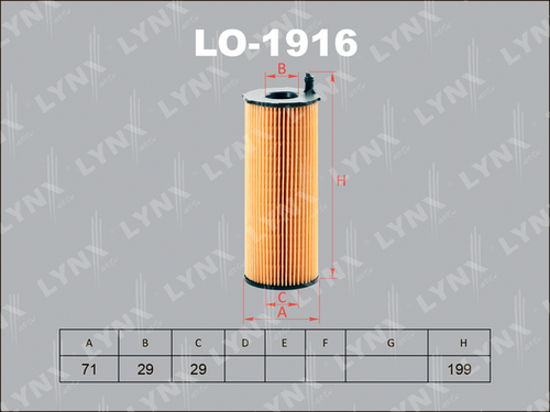 LO-191 LYNXauto Фильтр масляный