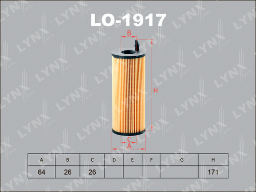 Масляный фильтр LYNXauto LO-1917