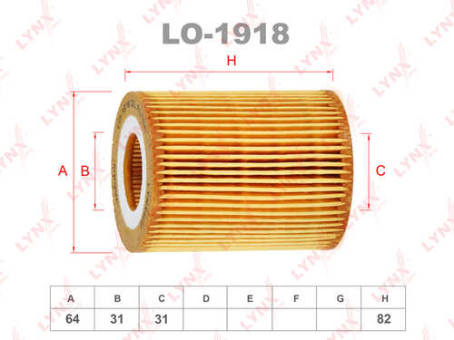 LO-1918 LYNXauto Масляный фильтр