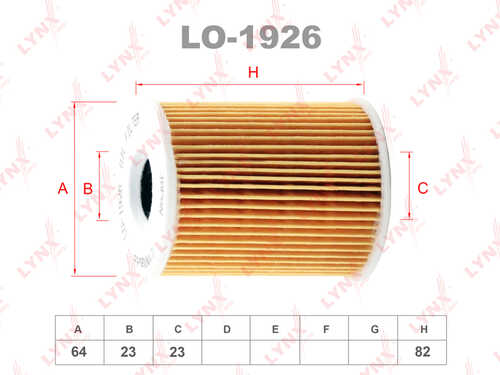 LO-1926 LYNXauto Масляный фильтр
