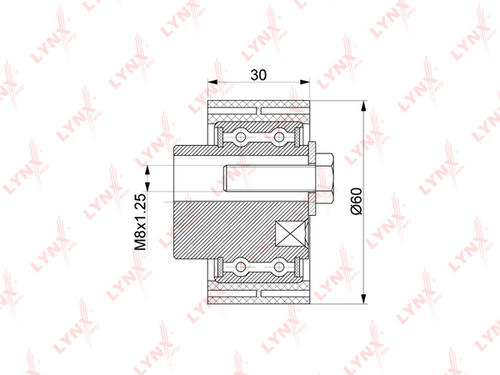 PB-1139 LYNXauto Ролик натяжителя
