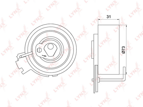 PB-1175 LYNXauto Ролик натяжителя