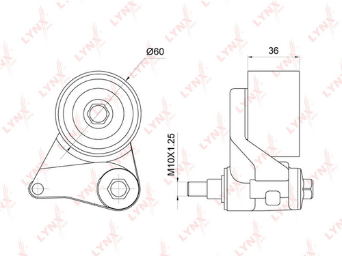 Ролик натяжителя LYNXAUTO PB-1260