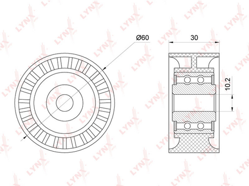 ролик обводной LYNXAUTO PB-3108