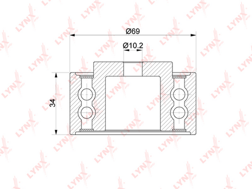 Ролик приводного ремня LYNXauto PB-3139