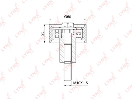 ролик обводной LYNXAUTO PB-3152