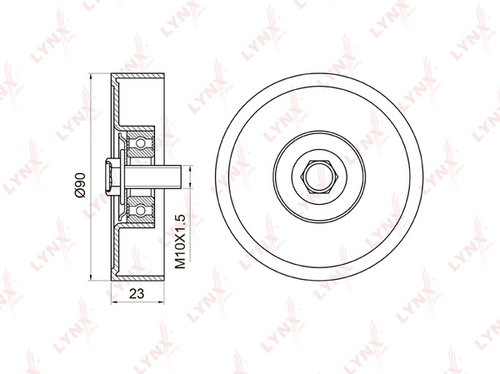 PB-5027 LYNXAUTO Ролик натяжителя