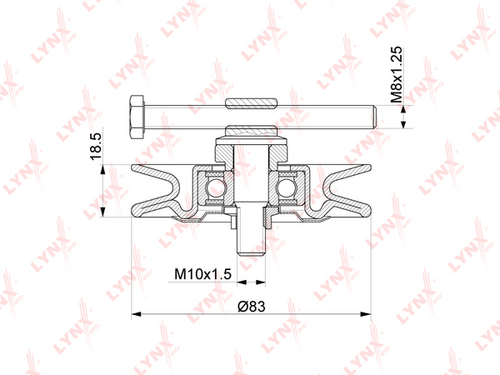 PB-5083 LYNXAUTO Ролик приводного ремня