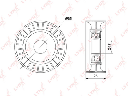 PB-5202 LYNXauto Ролик натяжителя