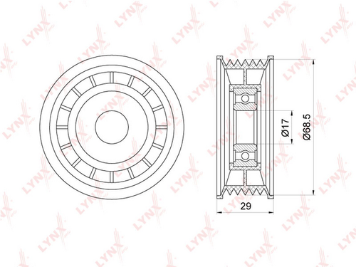 PB-5227 LYNXauto Ролик натяжителя