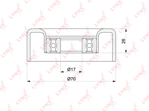 Ролик приводного ремня LYNXAUTO PB-5262