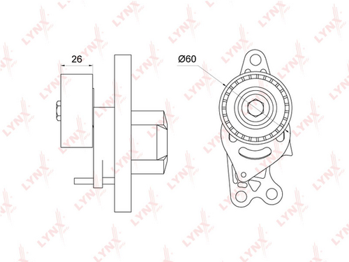 PT-3159 LYNXauto Натяжитель ремня