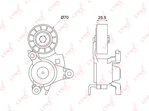 Натяжитель ремня LYNXAUTO PT-3230