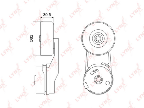 натяжитель приводного ремня LYNXAUTO PT-3234