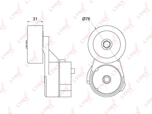 PT-3249 LYNXauto ролик натяжной